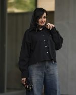 شومیز باکسی تک جیب 3040 - Image 3