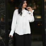 شومیز یقه گره ای استلا کد 3007