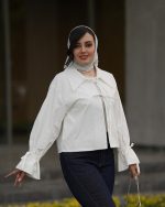 شومیز دو گره آستین چین 3052 - Image 6